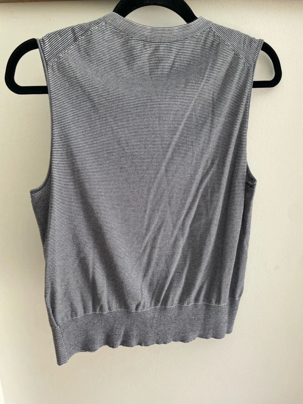 Theory Sleeveless Striped Button-Front Top - Picture 6 of 6